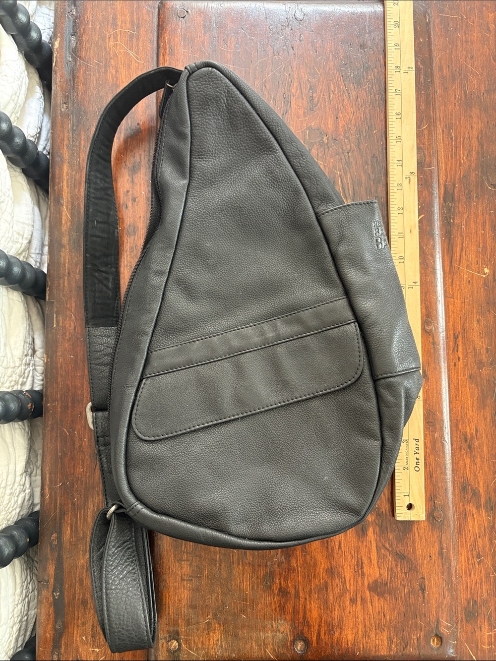 Leather Ameribag Black Leather Sling Bag